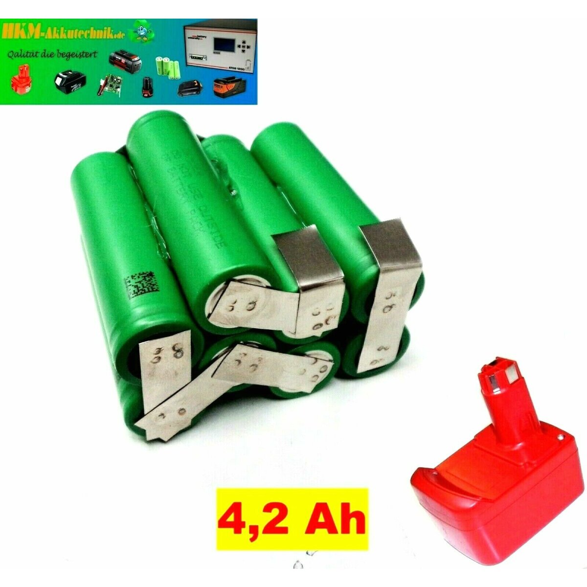 Tauschpack für KRESS Akku 14 4 V 2 2 Li Ion mit 4 2 Ah 4200 mAh 44