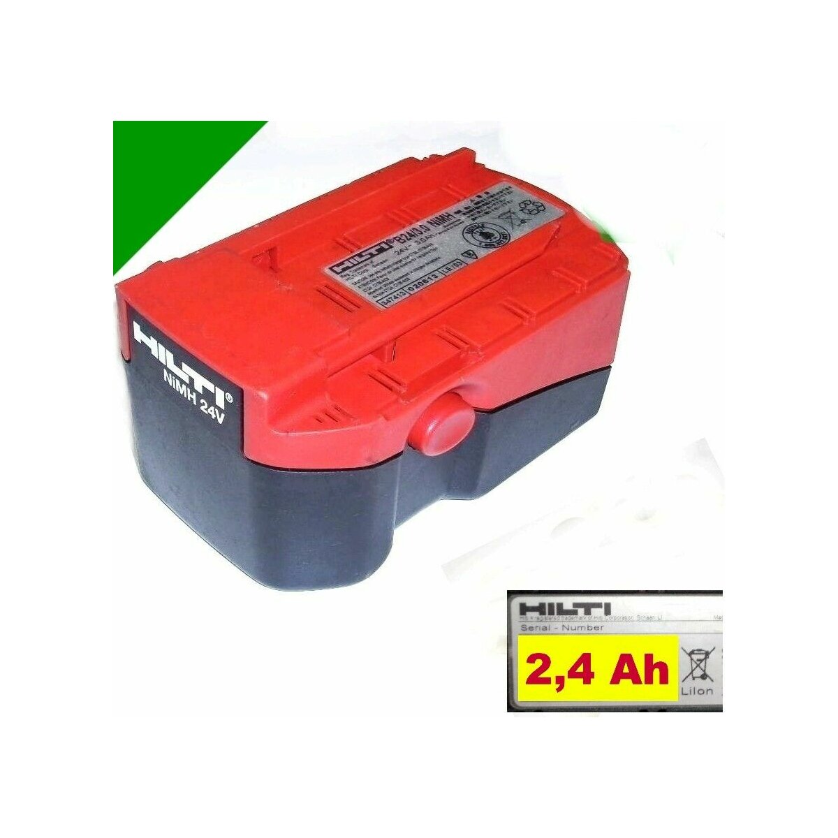 Original Hilti Akku 24 V B24 2 4 2 4 Ah NiCd 2400 MAh Sanyo Zellen