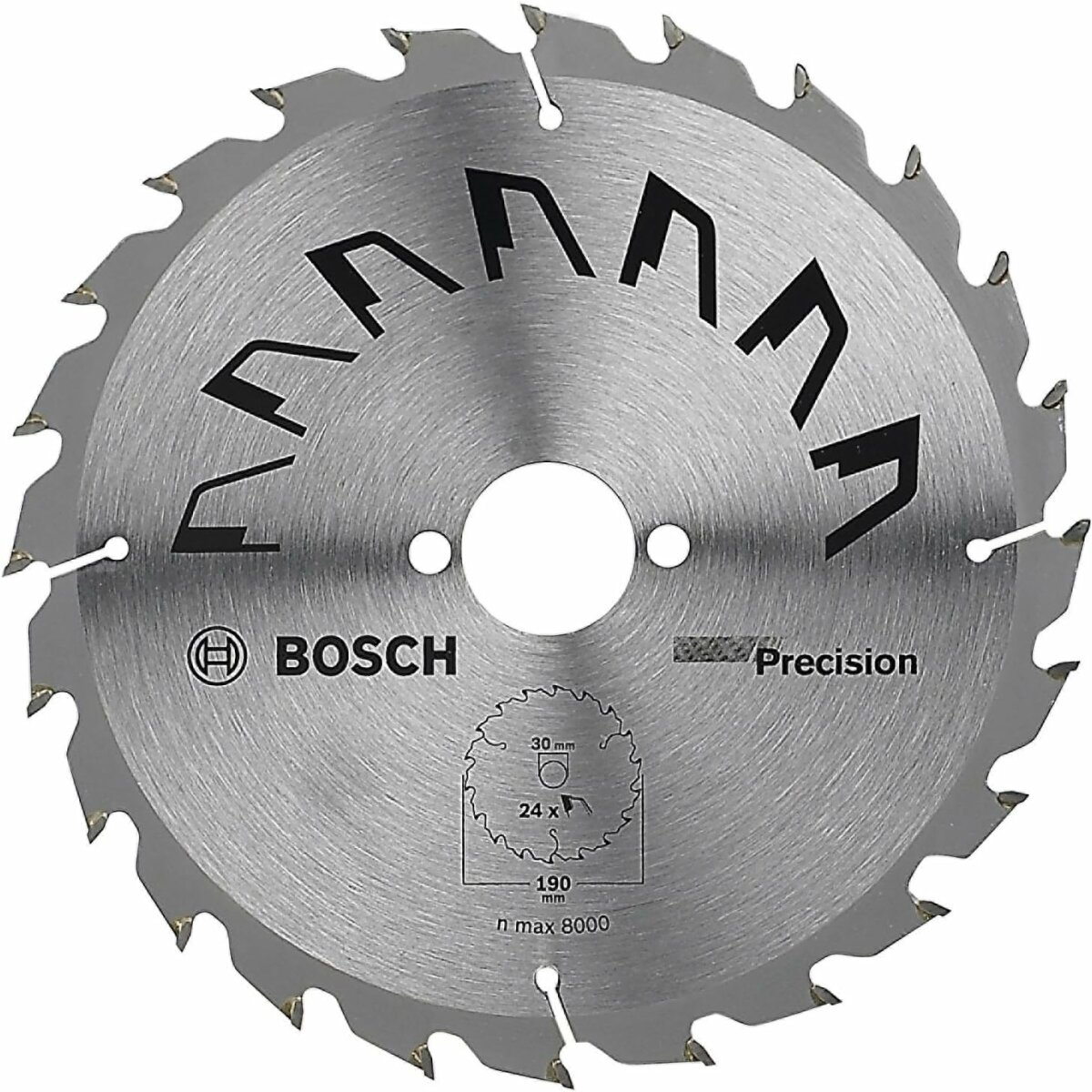 BOSCH HM Kreissägeblatt 190 mm x 30 mm x 24 Zähne für AEG Makita Meta