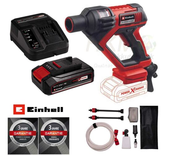 Einhell Akku-Druckreinigerpistole Hypresso 18/24-1 Li- 24 bar mit Akku  2.5 Ah / Ladegerät