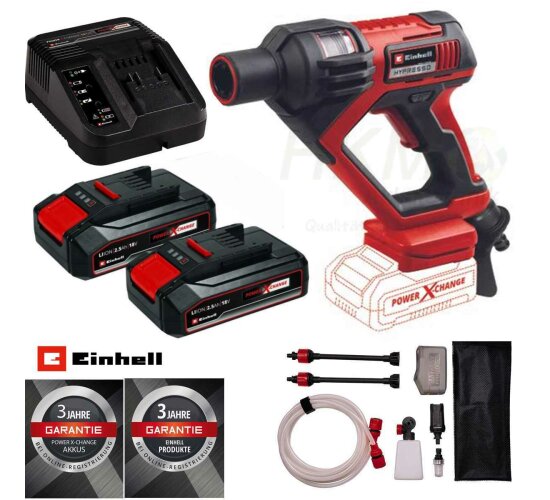 Einhell Akku-Druckreinigerpistole Hypresso 18/24-1 Li 2 x Akku 2,5 Ah / Ladegerät