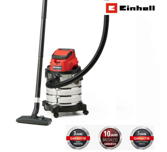 Einhell Akku-Nass-Trockensauger TC-VC 18/20 Li S 18V ( Ohne Akku / Ladegerät )