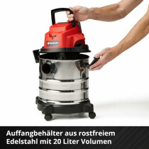 Einhell Akku-Nass-Trockensauger TC-VC 18/20 Li S 18V ( Ohne Akku / Ladegerät )