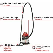 Einhell Akku-Nass-Trockensauger TC-VC 18/20 Li S 18V mit Akku 2.5 / Ladegerät