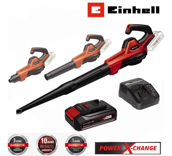 Einhell Universal Laubbläser GE-UB 18/250 Li E 18V 250 km/h mit Akku 2.5 Ah + Ladegerät