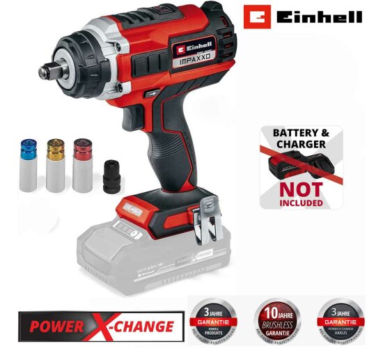 Einhell Professional Akku-Schlagschrauber IMPAXXO 18/450 Solo 18V 3-Gang-Getriebe, Bürstenloser Motor