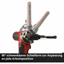 Einhell Bandfeile TE-BF 18 Li 18V Akku 2.5 Ah 2 x Schleifarme 9 mm und 13 mm