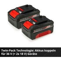 Einhell Akku PXC-Twinpack 4,0 Ah  (Li-Ion, 18V, 2x 4,0 Ah 18 V  Power X-Change