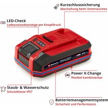 Einhell 18V 4,0 Ah SEALED 18 V Akku, wasser- & staubgeschützt, Schutzklasse IP57