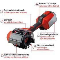 Einhell Akku-Oberflächenbürste PICOBELLA 18/90 - 18V Akku 2.5 Ah + Zubehör