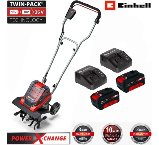 Einhell Akku-Bodenhacke GE-CR 30 Li-Akku 4.0 Ah  36V,( 2 X 18V) Power X- Change