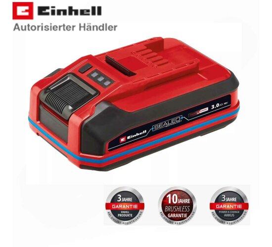 Einhell 18V 3,0 Ah SEALED 18V Akku, Wasser- & Staubgeschützt, Schutzklasse IP57