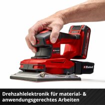 Einhell Akku-Schwingschleifer TE-OS 18/230 Li Solo inkl. 3x Schleifpapier,