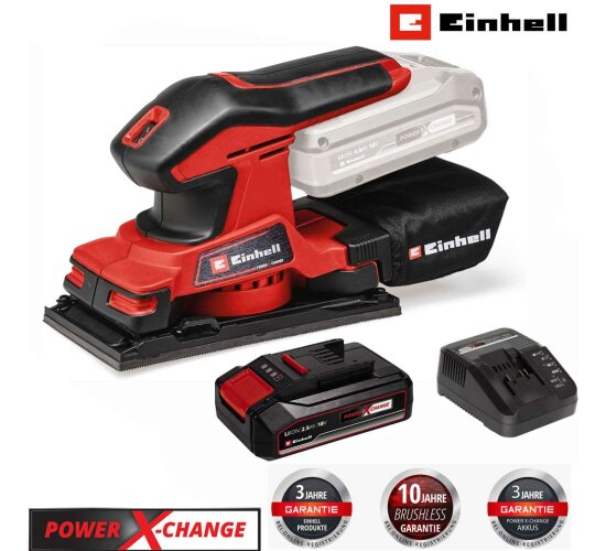 Einhell Akku-Schwingschleifer TC-OS 18/187 Li mit Akku 2.5 Ah / Ladegerät