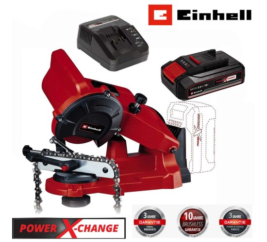 Einhell Akku-Sägekettenschärfgerät GE-CS 18 Li – 18V +Akku 2.5 Ah / Ladegerät