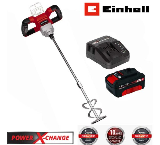 Einhell Akku-Farbmörtelrührer TE-MX 18 Li- 18V  + Akku 4.0 Drehzahl-Elektronik