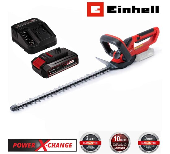 Einhell Akku-Heckenschere GC-CH 1855/1 Li 18 V, 55 cm Akku 2.5 Ah  Ladegerät