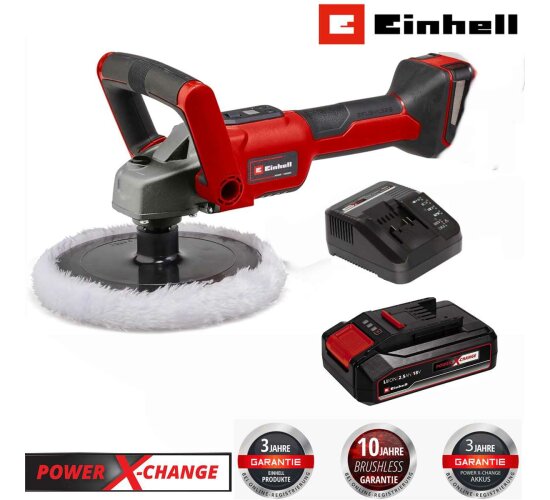 Einhell-Polier- / Schleifmaschine CE-CP 18/180 Li 18V Akku 2.5 Ah