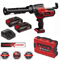 Einhell Kartuschenpistole TE-SG 18/10 L-18V + 2 x Akku 2.5 Ah, Ladegerät, Koffer