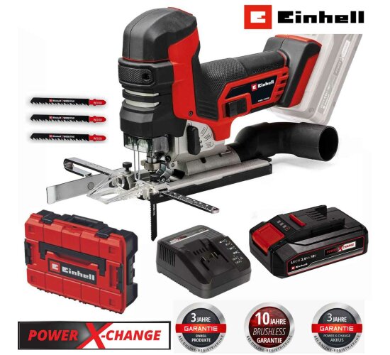 Einhell Professional Stichsäge TP-JST 18/135 Li BL 18V Akku 2.5 Ah + Koffer