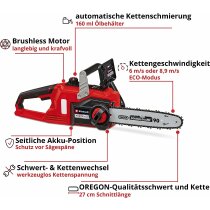 Einhell 18V-Kettensäge FORTEXXA 18/30 mit Akku 4.0 Ah, Ladegerät 30 cm Schwert