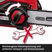 Einhell 18V-Kettensäge FORTEXXA 18/30 mit Akku 6.0 Ah + 6 A Boostchargert