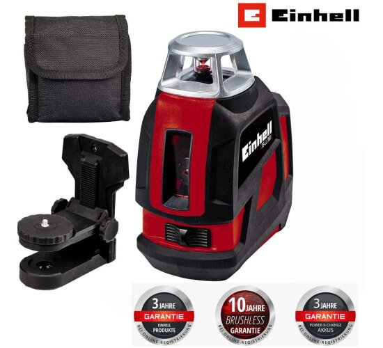 Einhell Kreuzlinienlaser TE-Li 360 G selbstnivellierend,+.Wandhalterung Tasche