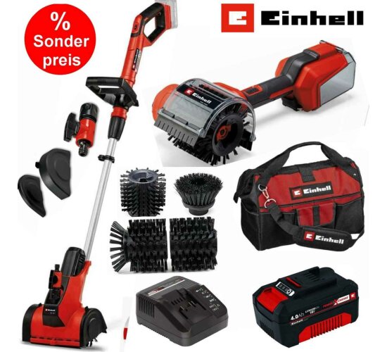 Einhell Set Picobella 215 + 90 Akkubürste 18V Akku 4.0 Ah Ladegerät Tasche Zubehör