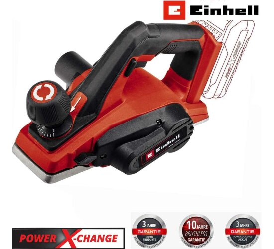 Einhell 18V Akku-Hobel TE-PL 18/82 Li-Solo, 82 mm Hobelbreite