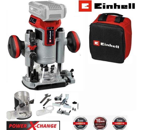 Einhell Professional 18V Akku-Oberfräsen-Kantenfräsen-Set TP-RO 18 Set BL-Solo