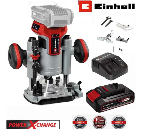 Einhell Professional 18V Oberfräsen-K TP-RO 18 BL mit Akku 2.5 Ah, Ladegerät