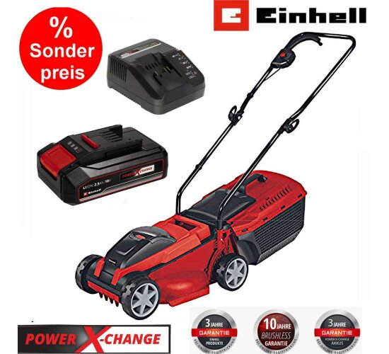 Einhell City Rasenmäher GC-RM 18 Li- Kit 18V, Akku 2.5 Ah 32 cm Schnittbreite