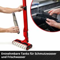 Einhell Hartbodenreiniger CLEANEXXO 18V Akku 2.5 Ah 290 mm Bürstenwalz