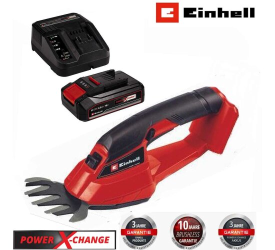 Einhell Akku Grasschere GC-AGS 18 Li- 18V ,mit Akku 2.5 Ah + Ladegerät Power X-Change