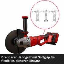 Einhell Professional Winkelschleifer AXXIO 36/230 Q 36V,Akku 4.0 Ah + Tasche