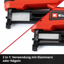 Einhell Akku-Nagler TE-CN 18 Li -18V,Tacker und  Nagler mit Akku 2.5Ah / Ladegerät + Koffer