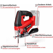 Einhell Akku Pendelhub Stichsäge TC-JS 18V Li ,(ohne Akku / Ladegerät)