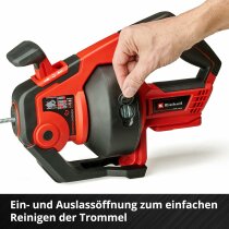 Einhell Akku-Rohrreiniger TE-DA 18/760 Li-Solo  18V, 7,6 m  Reinigungsspirale