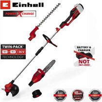 Einhell GE-LM 36/4in1 Li-36V Heckenschere, Kettensäge,Trimmer,Motorsense 2 x !8V Multifunktionswerkzeug