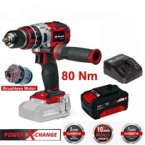 Einhell Professional Schlagbohrschrauber TP-CD 18/80 Li-i BL 80 Nm + Akku 4.0 Ah Ladegerät, Koffer