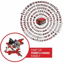 Einhell Akku-Zug-Kapp-Gehrungssäge 18V TE-SM 36/210 Li  mit Akkus 4.0 Ah / Ladegerät