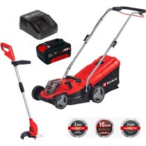 Einhell Rasenmäher-Rasentrimmer-Set GE-cm 18/33 Li,...