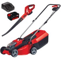 Einhell Rasenmäher-Laubbläser-Set GE-CM 3018 Li CL, 18V Akku 3 Ah