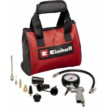 Einhell Kompressoren-Zubehör 10-tlg. Druckluftset, Adapter für Ausblaspistole,Reifenfüller,  Tasche,