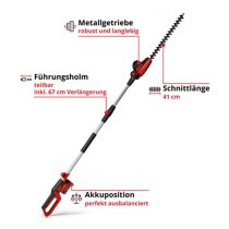 Einhell Akku-Teleskop-Heckenschere GC-HH 18/45 Li T-Solo mit Akku 4.0 Ah und Ladegerä Power X-Change