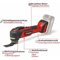 Einhell Multifunktionswerkzeug TP-MG 18 Li BL ( ohne Akku / Ladegerät