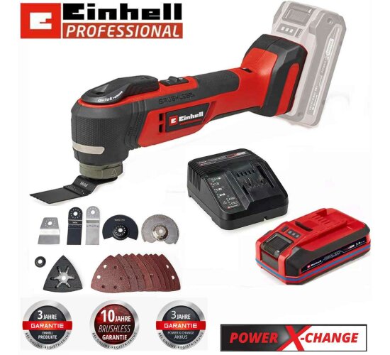 Einhell Multifunktionswerkzeug TP-MG 18 Li BL Sealed Akku 3.0 Ah, Ladegerät