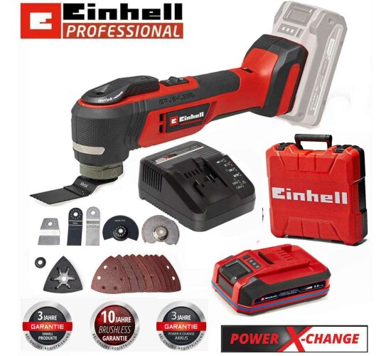 Einhell Multifunktionswerkzeug TP-MG 18 Li Sealed Akku 3.0 Ah, Ladegerät, Koffer