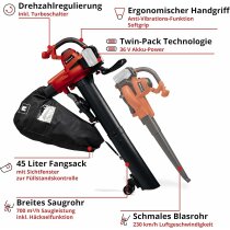 Einhell Akku-Laubsauger / Bläser GE-CL 36/230 Li E-Solo 18V ( Ohne Akku )