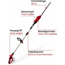 Einhell Akku-Teleskop-Heckenschere GE-HH 18/45 Li T- 18V...